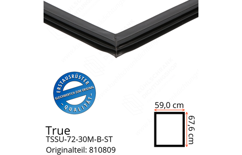 True TSSU-72-30M-B-ST Türdichtung 67,6 x 59,0 cm (Profil schmal)