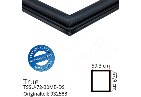 True TSSU-72-30MB-DS Türdichtung 67,9 x 59,3 cm (Profil breit)