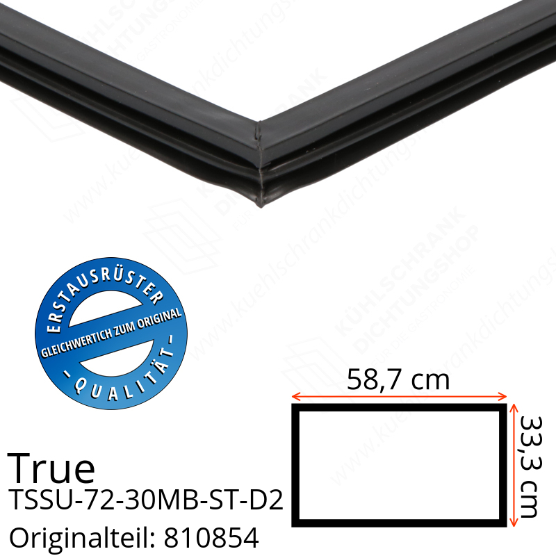 True TSSU-72-30MB-ST-D2 Schubladendichtung 33,3 x 58,7 cm (Profil schmal)