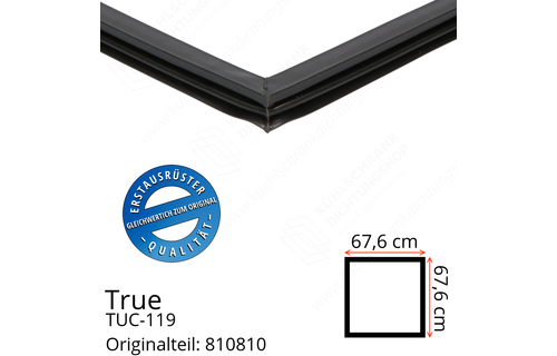 True TUC-119 Türdichtung 67,6 x 67,6 cm (Profil schmal)