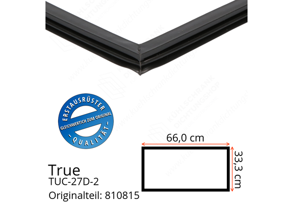 True TUC-27D-2 Schubladendichtung 33,3 x 66,0 cm (Profil schmal)