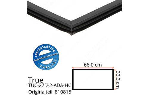 True TUC-27D-2-ADA-HC Schubladendichtung 33,3 x 66,0 cm (Profil schmal)