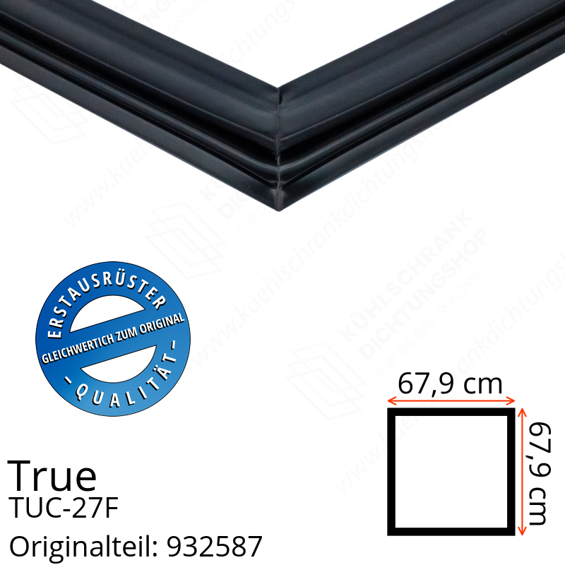 True TUC-27F Türdichtung 67,9 x 67,9 cm (Profil breit)