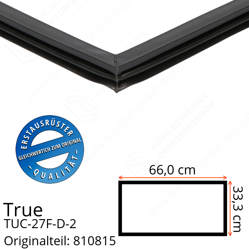 True TUC-27F-D-2 Schubladendichtung 33,3 x 66,0 cm (Profil schmal)