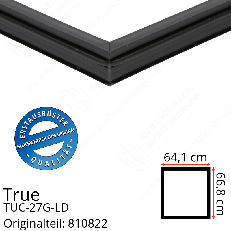 True TUC-27G-LD Türdichtung 66,8 x 64,1 cm (Profil schmal)