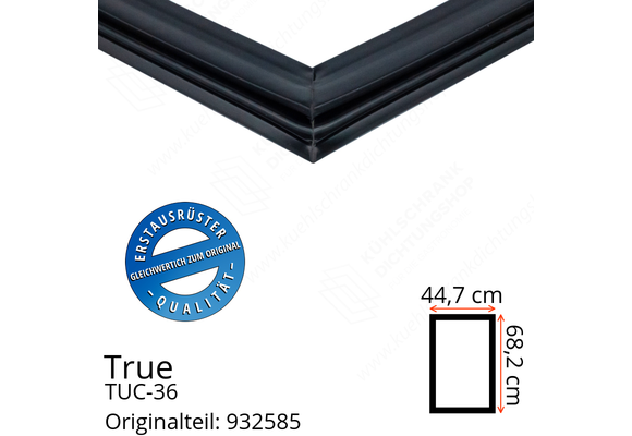 True TUC-36 Türdichtung 68,2 x 44,7 cm (Profil breit)
