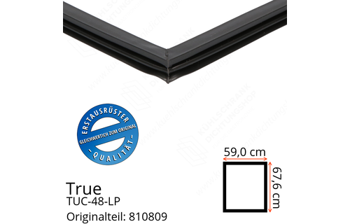 True TUC-48-LP Türdichtung 67,6 x 59,0 cm (Profil schmal)