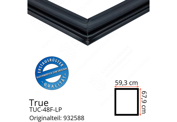 True TUC-48F-LP Türdichtung 67,9 x 59,3 cm (Profil breit)
