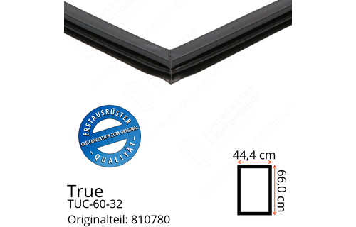 True TUC-60-32 Türdichtung 66,0 x 44,4 cm (Profil schmal)