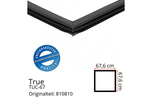 True TUC-67 Türdichtung 67,6 x 67,6 cm (Profil schmal)