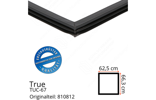 True TUC-67 Türdichtung 66,3 x 62,5 cm (Profil schmal)