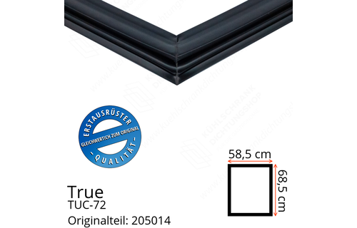 True TUC-72 Türdichtung 68,5 x 58,5 cm (Profil breit)