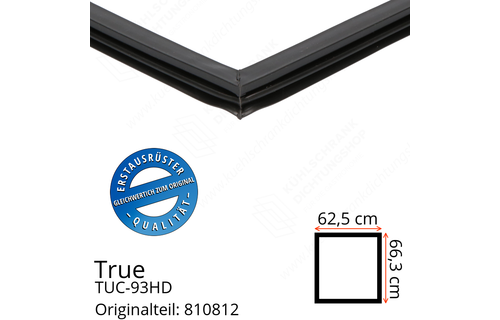 True TUC-93HD Türdichtung 66,3 x 62,5 cm (Profil schmal)