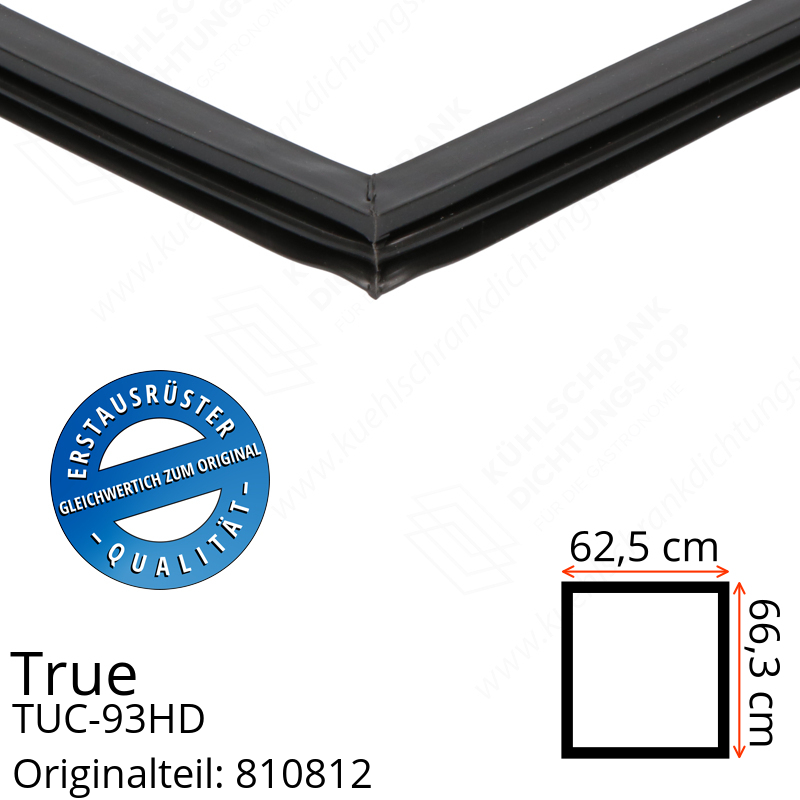 True TUC-93HD Türdichtung 66,3 x 62,5 cm (Profil schmal)