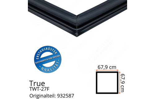 True TWT-27F Türdichtung 67,9 x 67,9 cm (Profil breit)