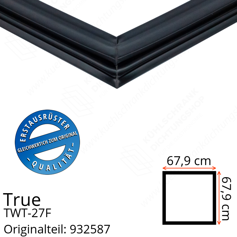 True TWT-27F Türdichtung 67,9 x 67,9 cm (Profil breit)