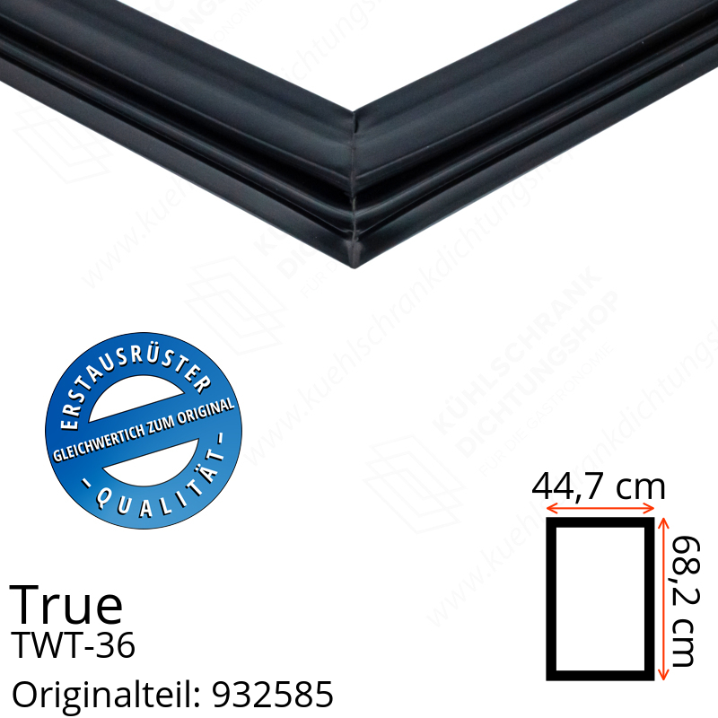 True TWT-36 Türdichtung 68,2 x 44,7 cm (Profil breit)