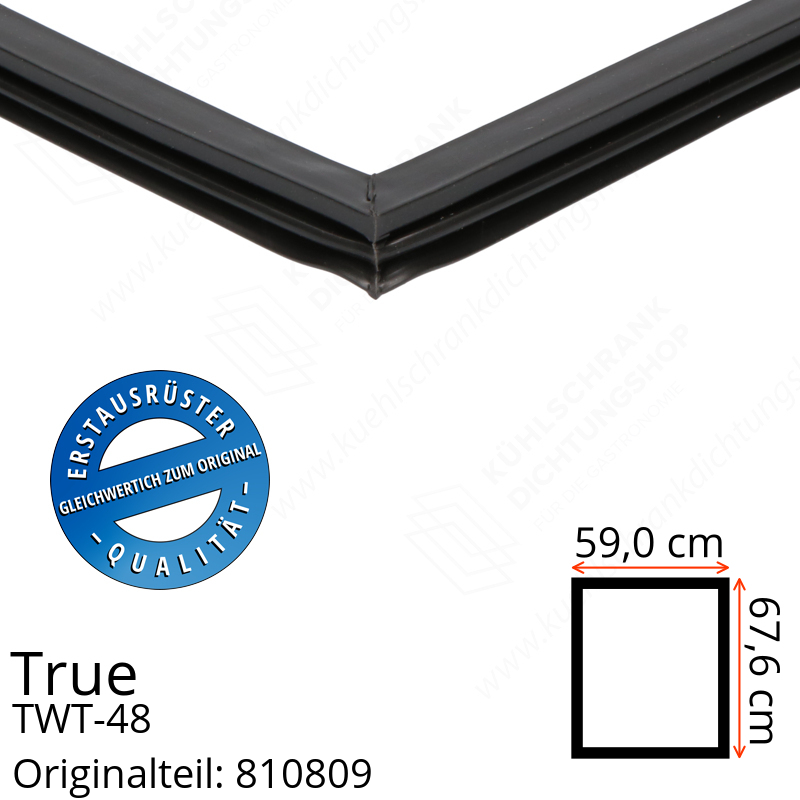 True TWT-48 Türdichtung 67,6 x 59,0 cm (Profil schmal)