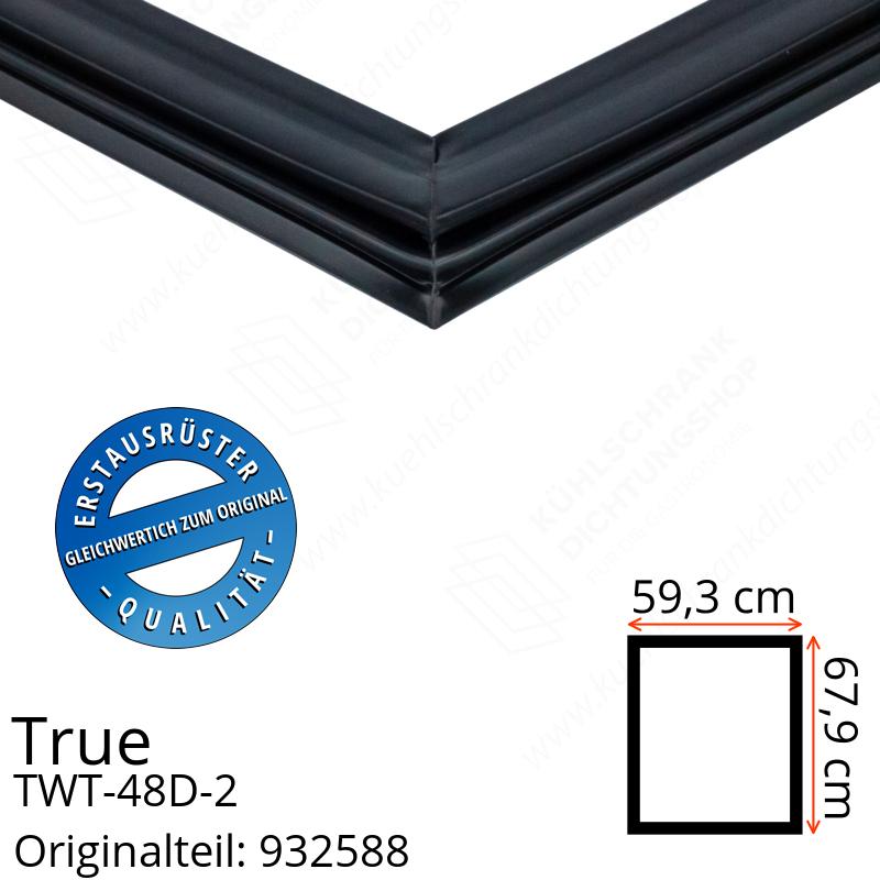 True TWT-48D-2 Türdichtung 67,9 x 59,3 cm (Profil breit)
