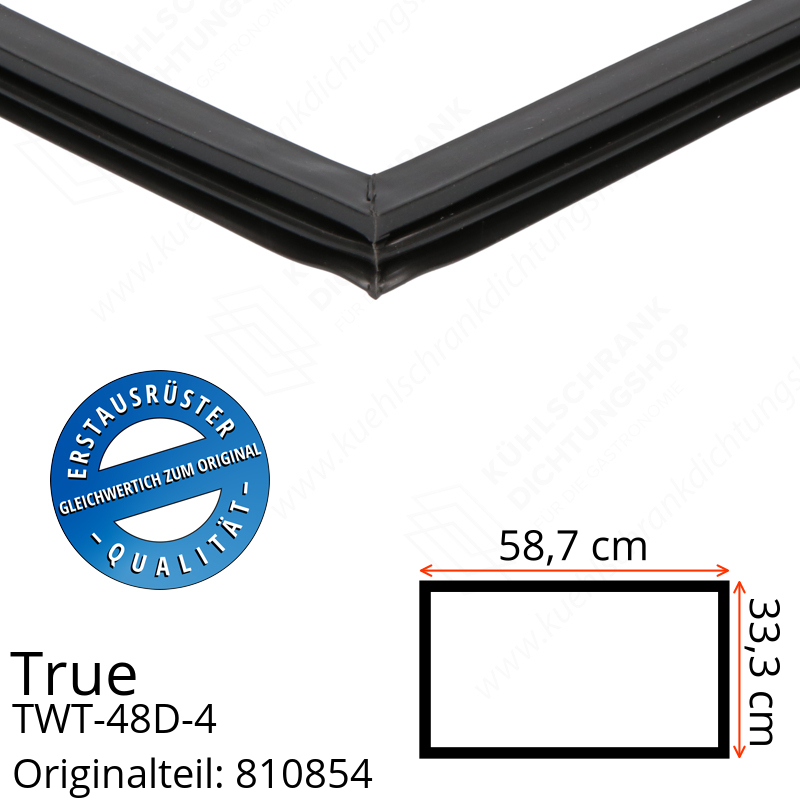 True TWT-48D-4 Schubladendichtung 33,3 x 58,7 cm (Profil schmal)