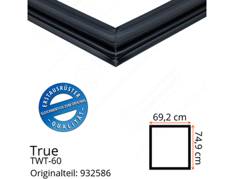True TWT-60 Türdichtung 74,9 x 69,2 cm (Profil breit)