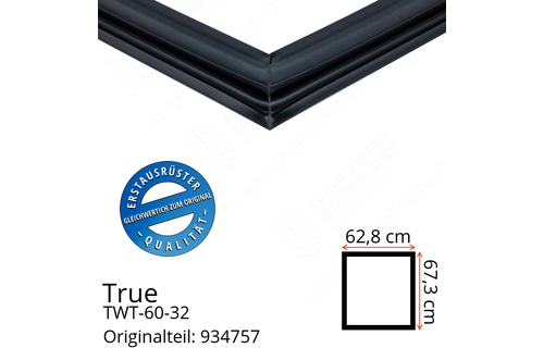 True TWT-60-32 Türdichtung 67,3 x 62,8 cm (Profil breit)