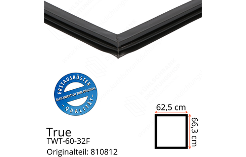 True TWT-60-32F Türdichtung 66,3 x 62,5 cm (Profil schmal)