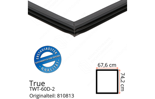 True TWT-60D-2 Türdichtung 74,2 x 67,6 cm (Profil schmal)
