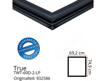 True TWT-60D-2-LP Türdichtung 74,9 x 69,2 cm (Profil breit)