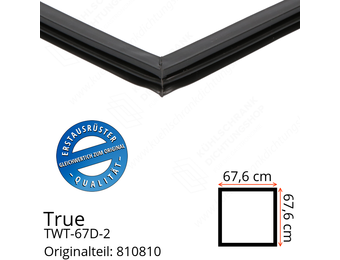 True TWT-67D-2 Türdichtung 67,6 x 67,6 cm (Profil schmal)