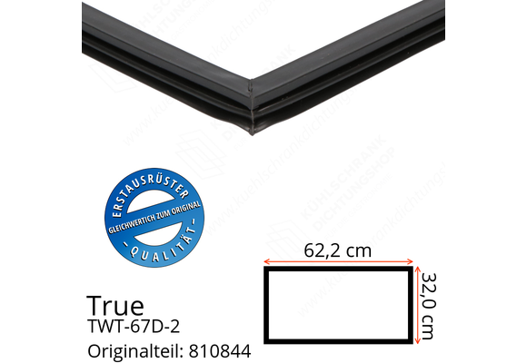 True TWT-67D-2 Schubladendichtung 32,0 x 62,2 cm (Profil schmal)