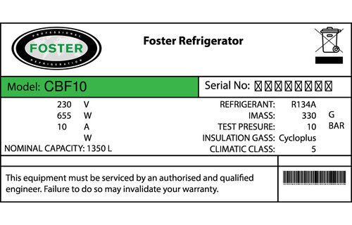 Foster CBF10 Türdichtung 64,3 x 61,1 cm