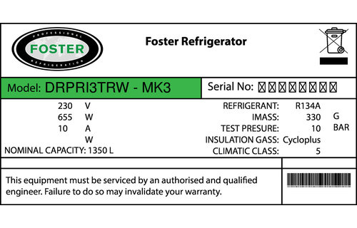 Foster DRPRI3TRW - MK3 Türdichtung 185,6 x 89,8 cm