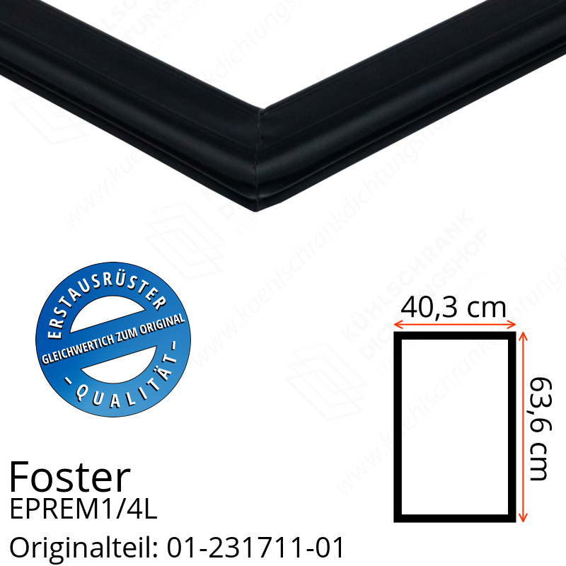 Foster EPREM1/4L Türdichtung 63,6 x 40,3 cm