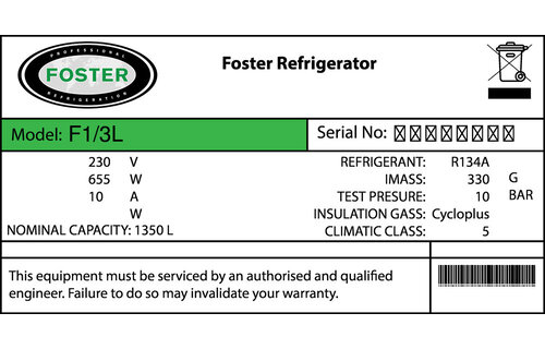 Foster F1/3L Schubladedichtung 14,9 x 38,9 cm