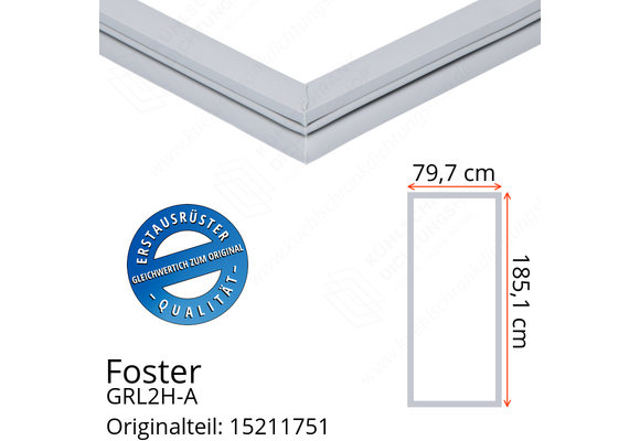 Foster GRL2H-A Türdichtung 185,1 x 79,7 cm