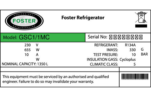 Foster GSC1/1MC Schubladedichtung 18,8 x 41,0 cm