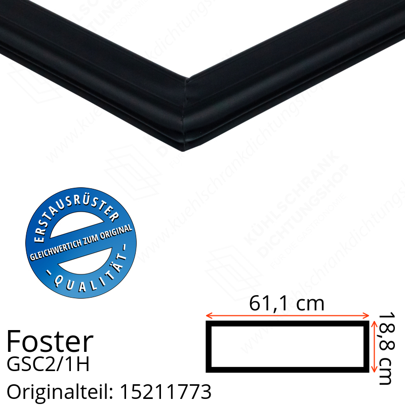 Foster GSC2/1H Schubladedichtung 18,8 x 61,1 cm