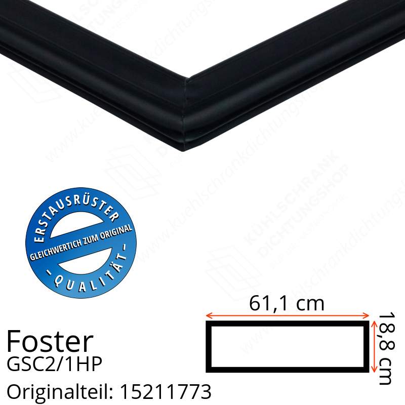 Foster GSC2/1HP Schubladedichtung 18,8 x 61,1 cm