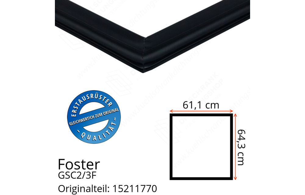 Foster GSC2/3F Türdichtung 64,3 x 61,1 cm