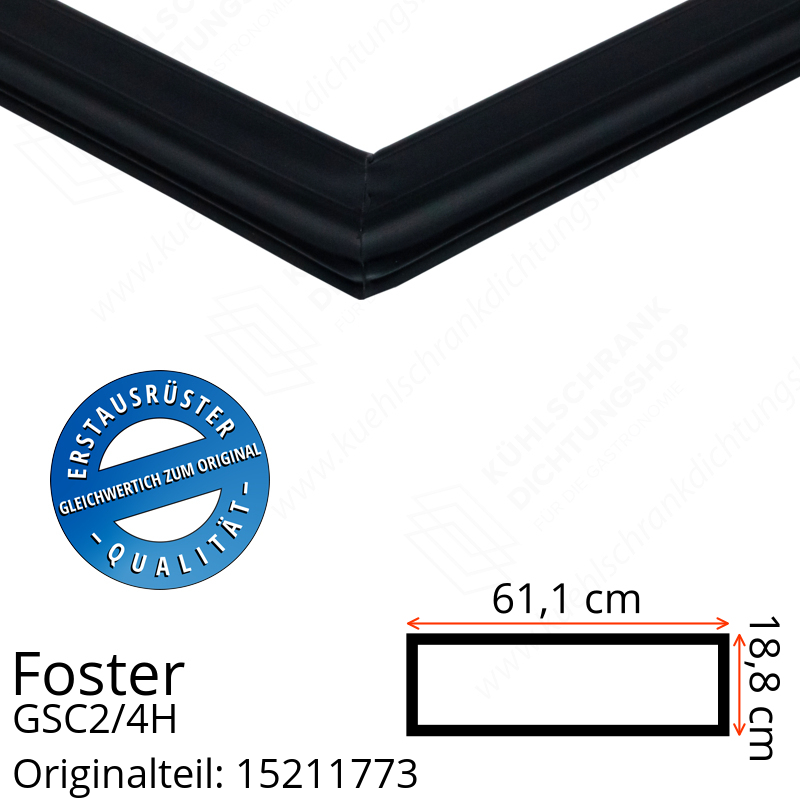 Foster GSC2/4H Schubladedichtung 18,8 x 61,1 cm