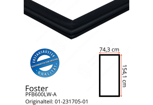 Foster PFB600LW-A Türdichtung 154,1 x 74,3 cm