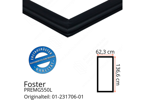 Foster PREMG550L Türdichtung 136,6 x 62,3 cm