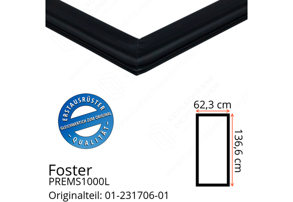 Foster PREMS1000L Türdichtung 136,6 x 62,3 cm