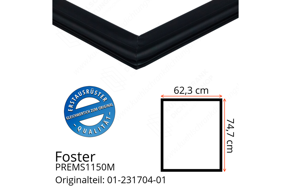 Foster PREMS1150M Türdichtung 74,7 x 62,3 cm