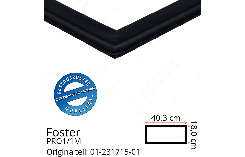 Foster PRO1/1M Schubladedichtung 18,0 x 40,3 cm