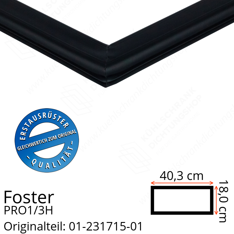 Foster PRO1/3H Schubladedichtung 18,0 x 40,3 cm