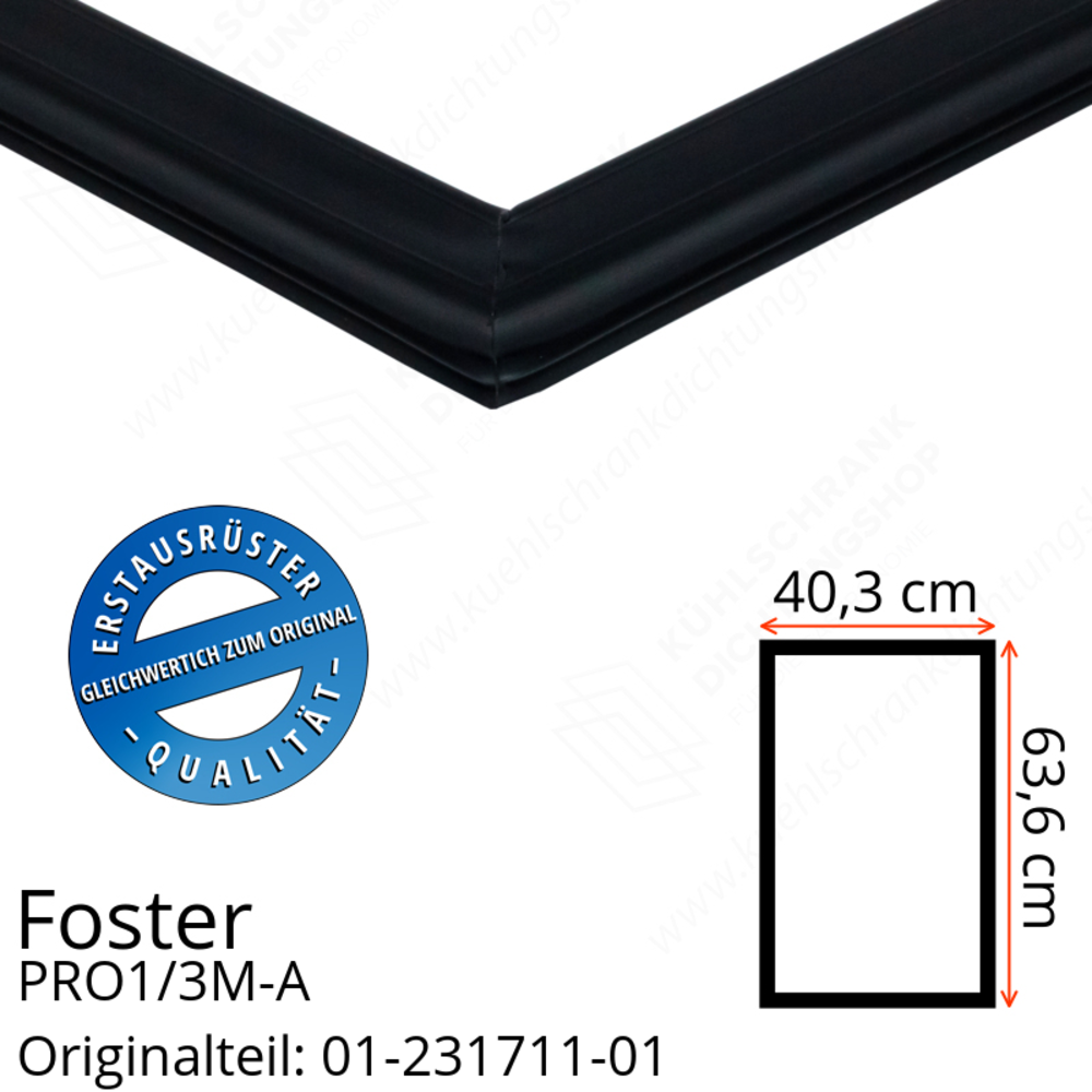 Foster PRO1/3M-A Türdichtung 63,6 x 40,3 cm - Kühlschrankdichtungshop