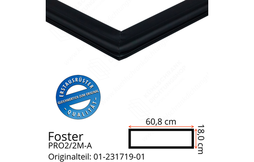Foster PRO2/2M-A Schubladedichtung 18,0 x 60,8 cm