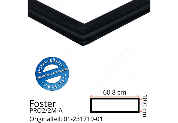 Foster PRO2/2M-A Schubladedichtung 18,0 x 60,8 cm